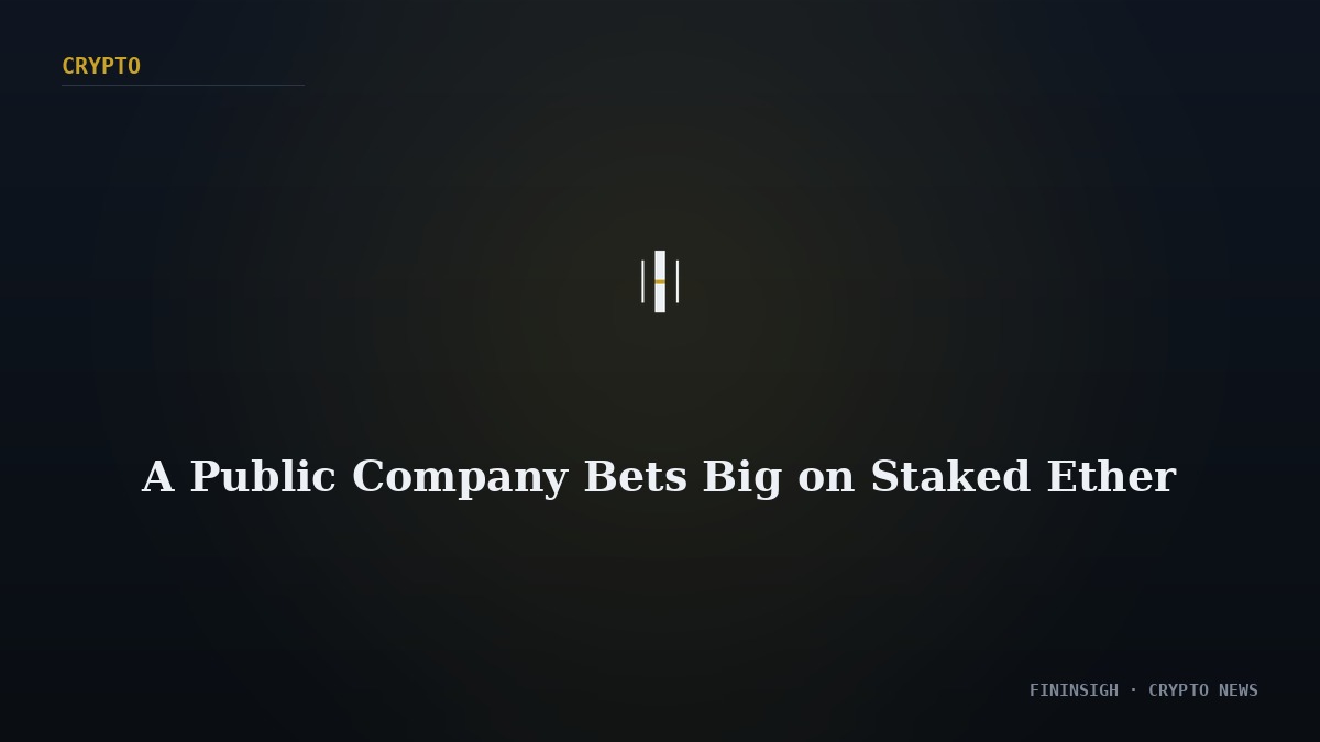A Public Company Bets Big on Staked Ether