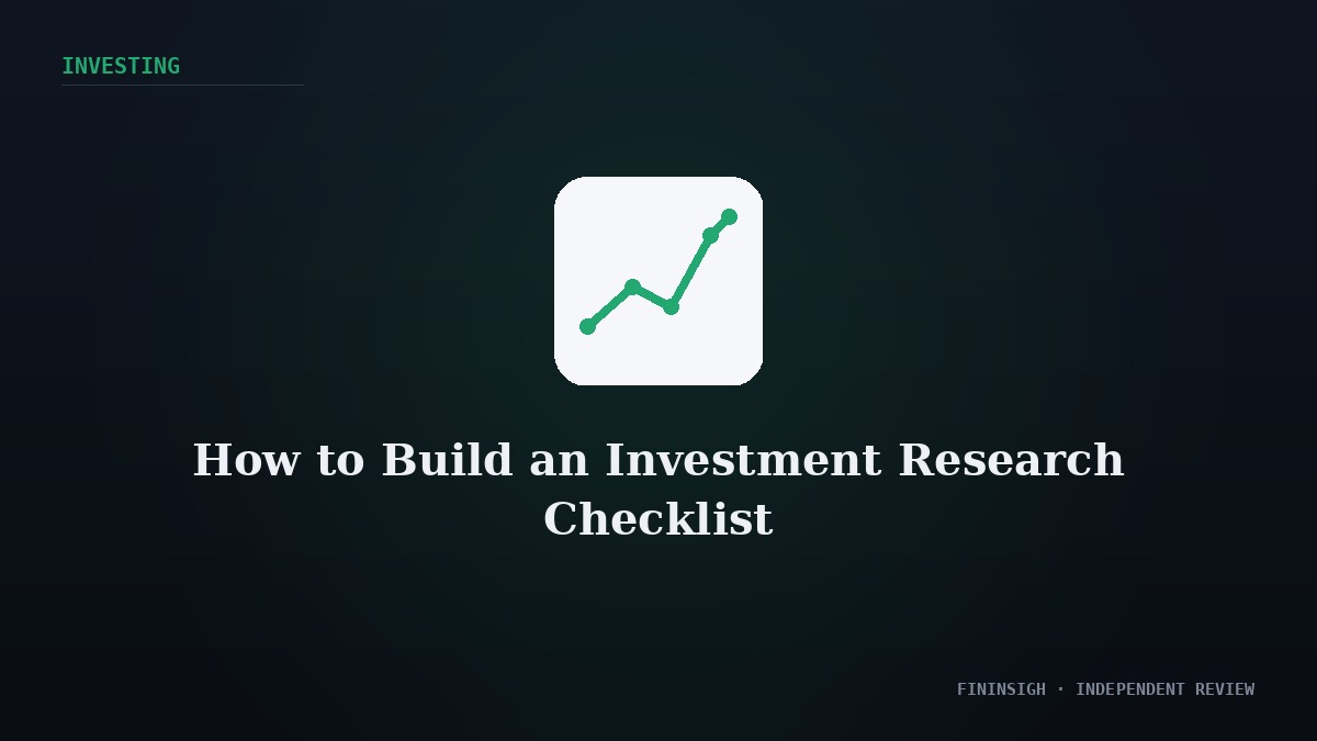 How to Build an Investment Research Checklist