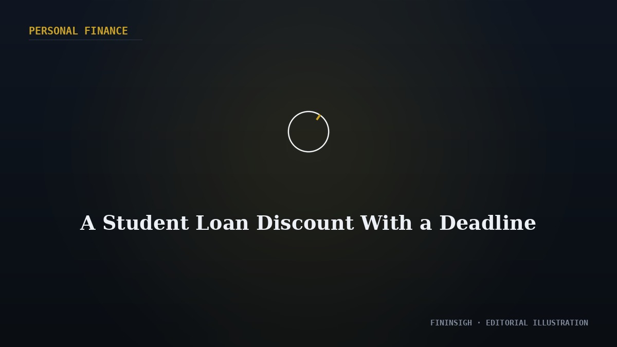 A Student Loan Discount With a Deadline