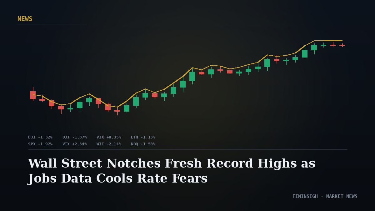 Wall Street Notches Fresh Record Highs as Jobs Data Cools Rate Fears